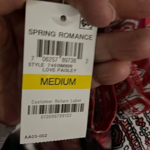 INC International Concepts Red White Dress - Picture 8 of 16